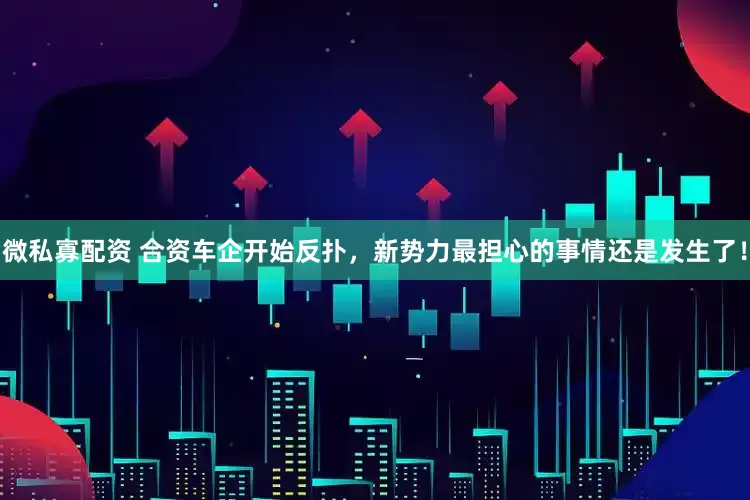 微私寡配资 合资车企开始反扑，新势力最担心的事情还是发生了！