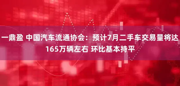 一鼎盈 中国汽车流通协会：预计7月二手车交易量将达165万辆左右 环比基本持平